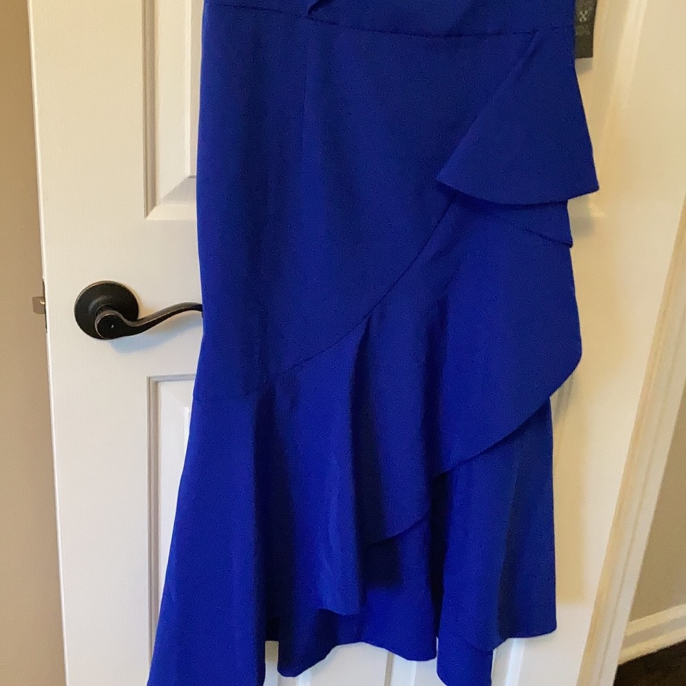 Vince Camuto one shoulder ruffle hight low nwt size 16 - Picture 3 of 4